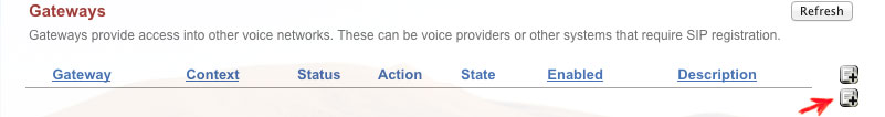 FusionPBX - Add gateway